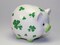 Ceramic Pig with Shamrock Design Piggy Bank, Home Décor, Gift for Her, Gift for Mom, Kitchen Décor, Irish Saint Patrick’s Day Décor